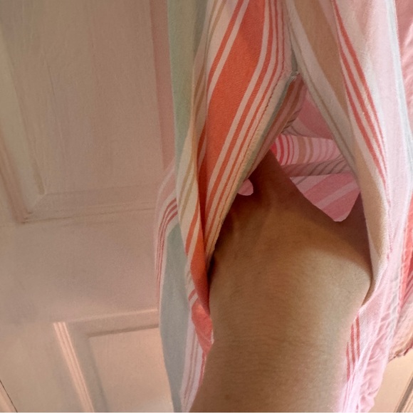 Ambrielle Pastel Pink Stripe Sleep Swim Mumu - Picture 6 of 6